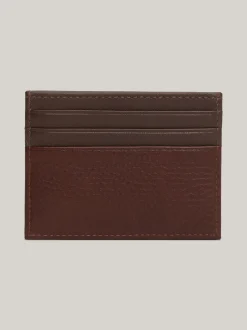 Portfele & Breloczki Do Kluczy*Tommy Hilfiger Etui Na Karty Ze Skóry Premium Z Logo COGNAC