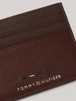 Portfele & Breloczki Do Kluczy*Tommy Hilfiger Etui Na Karty Ze Skóry Premium Z Logo COGNAC