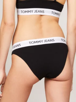 Figi|Bielizna*Tommy Hilfiger Figi Heritage Z Powtórzonym Logo Na Pasku BLACK