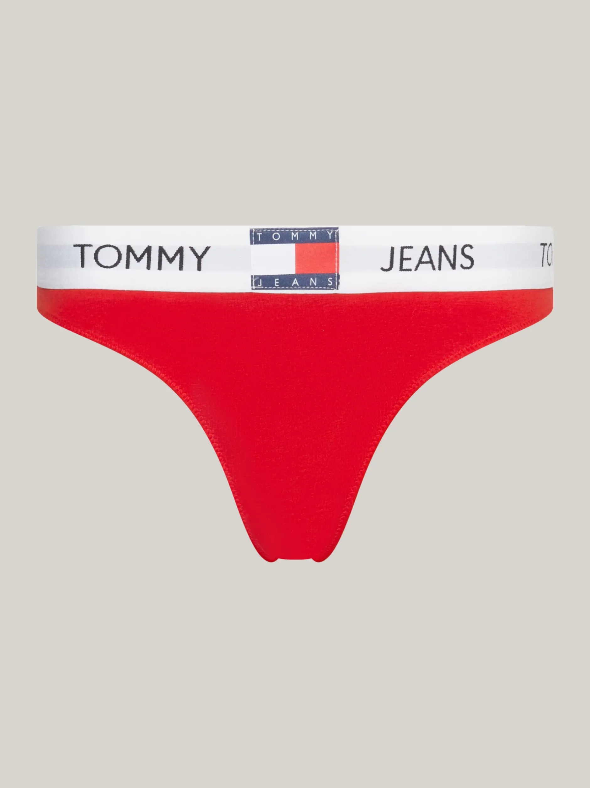 Figi|Bielizna*Tommy Hilfiger Figi Heritage Z Powtórzonym Logo Na Pasku DEEP CRIMSON