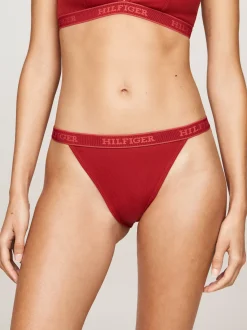 Figi|Bielizna*Tommy Hilfiger Figi O Fasonie Tanga Z Logo Hilfiger Monotype DARK MAGMA