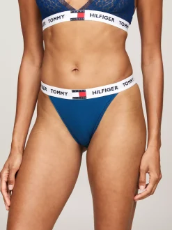 Figi|Bielizna*Tommy Hilfiger Figi Tanga TH Heritage DEEP INDIGO