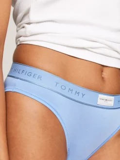 Figi|Bielizna*Tommy Hilfiger Figi TH Established Z Logo Na Pasku LIGHT IRIS BLUE