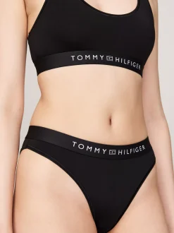 Figi|Bielizna*Tommy Hilfiger Figi Z Dopasowanym Kolorystycznie Logo BLACK