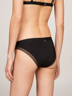 Figi|Bielizna*Tommy Hilfiger Figi Z Logo I Koronką BLACK