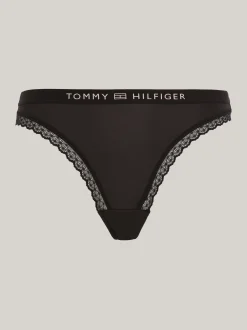 Figi|Bielizna*Tommy Hilfiger Figi Z Logo I Koronką BLACK