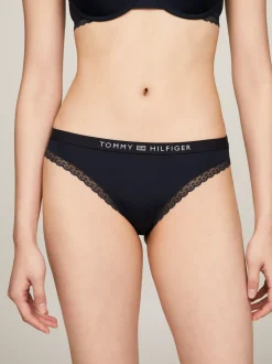 Figi|Bielizna*Tommy Hilfiger Figi Z Logo I Koronką DESERT SKY