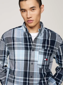 Koszule*Tommy Hilfiger Flanelowa Koszula O Luźnym Kroju DARK NIGHT NAVY / MULTI
