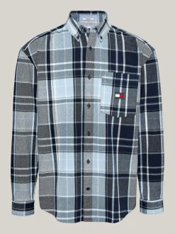 Koszule*Tommy Hilfiger Flanelowa Koszula O Luźnym Kroju DARK NIGHT NAVY / MULTI