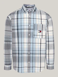Koszule*Tommy Hilfiger Flanelowa Koszula O Luźnym Kroju ANCIENT WHITE / MULTI