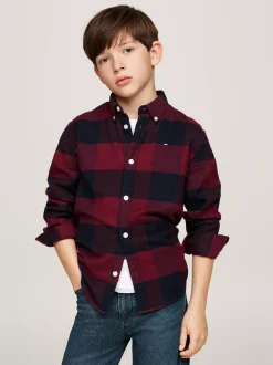 Koszule*Tommy Hilfiger Flanelowa Koszula O Regularnym Kroju W Kratę RED CHECK