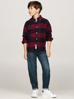 Koszule*Tommy Hilfiger Flanelowa Koszula O Regularnym Kroju W Kratę RED CHECK