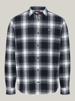 Koszule*Tommy Hilfiger Flanelowa Koszula W Kratę O Luźnym Kroju DARK NIGHT NAVY CHECK