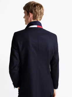 Kurtki & Płaszcze*Tommy Hilfiger Flanelowa Marynarka Lardini BLUE