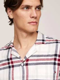 Stroje Kąpielowe*Tommy Hilfiger Flanelowa Piżama TH Original HERITAGE PLAID IVORY