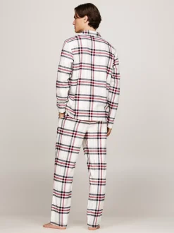 Stroje Kąpielowe*Tommy Hilfiger Flanelowa Piżama TH Original HERITAGE PLAID IVORY