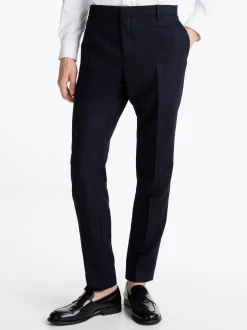 Spodnie*Tommy Hilfiger Flanelowe Spodnie Lardini BLUE
