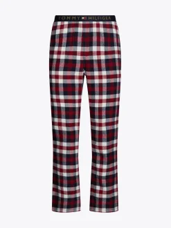 Piżamy*Tommy Hilfiger Flanelowe Spodnie Od Piżamy TH Original HERITAGE CHECK MIDI ROUGE
