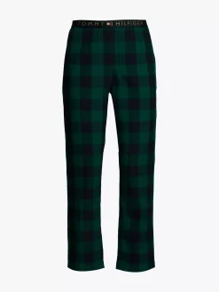 Piżamy*Tommy Hilfiger Flanelowe Spodnie Od Piżamy TH Original BUFFALO CHECK GREEN