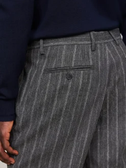 Garnitury I Kostiumy|Spodnie*Tommy Hilfiger Flanelowe Spodnie W Prążki GREY