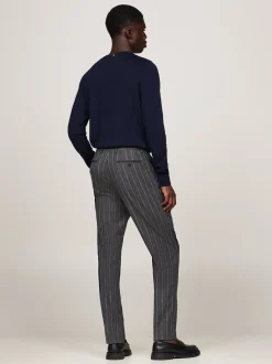 Garnitury I Kostiumy|Spodnie*Tommy Hilfiger Flanelowe Spodnie W Prążki GREY