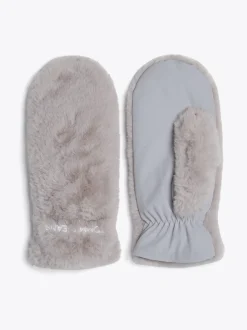 Rękawiczki|Czapki I Szaliki*Tommy Hilfiger Futerkowe Rękawiczki Z Jednym Palcem SILVER GREY