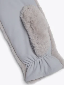 Rękawiczki|Czapki I Szaliki*Tommy Hilfiger Futerkowe Rękawiczki Z Jednym Palcem SILVER GREY