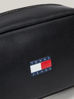 Kosmetyczki*Tommy Hilfiger Gładka Kosmetyczka Z Logo Archive BLACK
