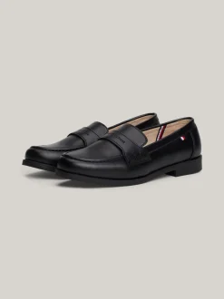Obuwie I Akcesoria*Tommy Hilfiger Gładkie Mokasyny Z Logo BLACK