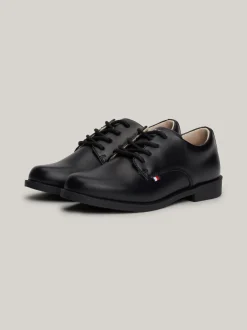 Obuwie I Akcesoria*Tommy Hilfiger Gładkie Sznurowane Buty BLACK