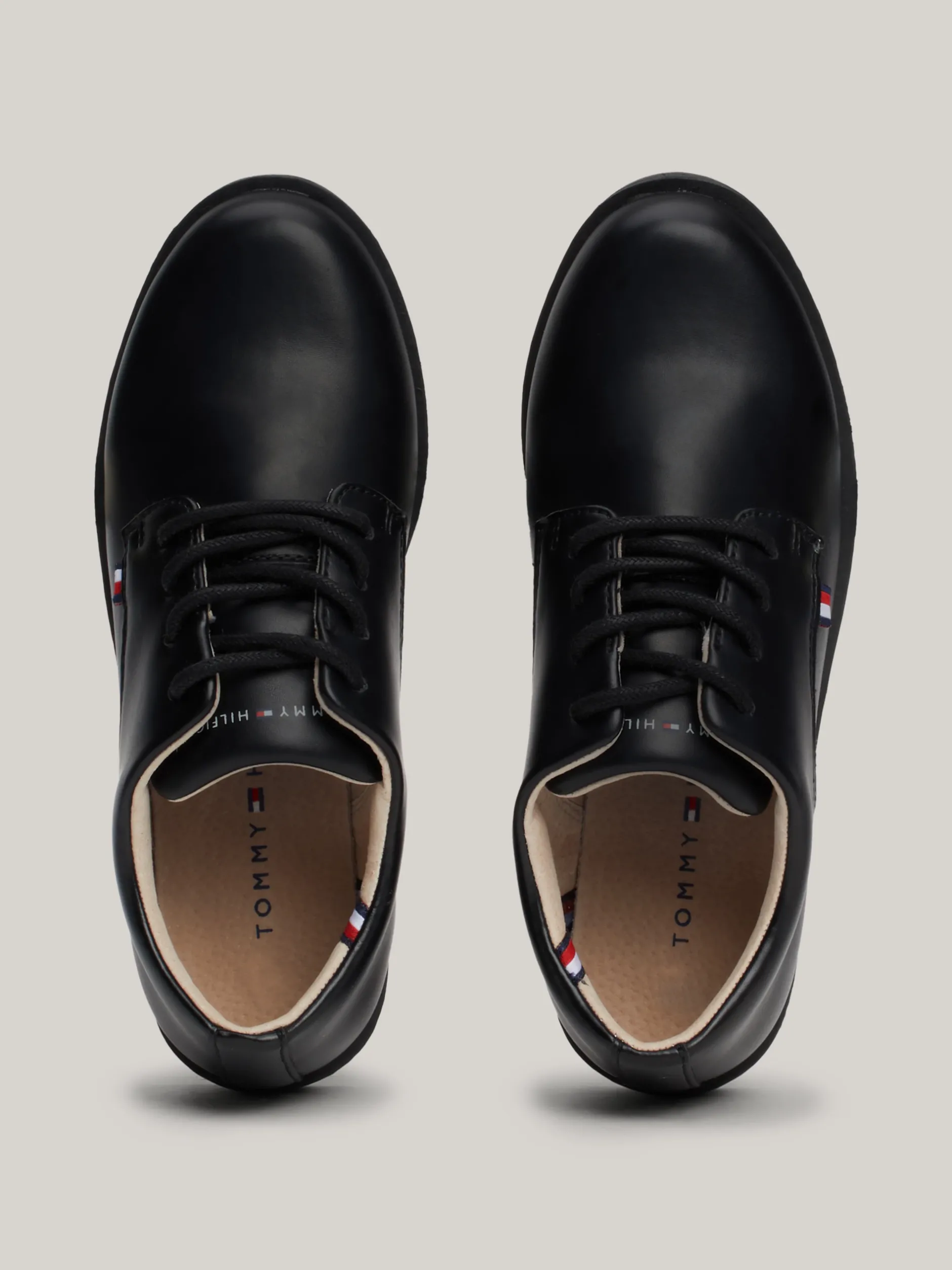 Obuwie I Akcesoria*Tommy Hilfiger Gładkie Sznurowane Buty BLACK