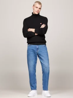Swetry Z Golfem|Swetry*Tommy Hilfiger Golf O Wąskim Kroju Z Domieszką Wełny BLACK