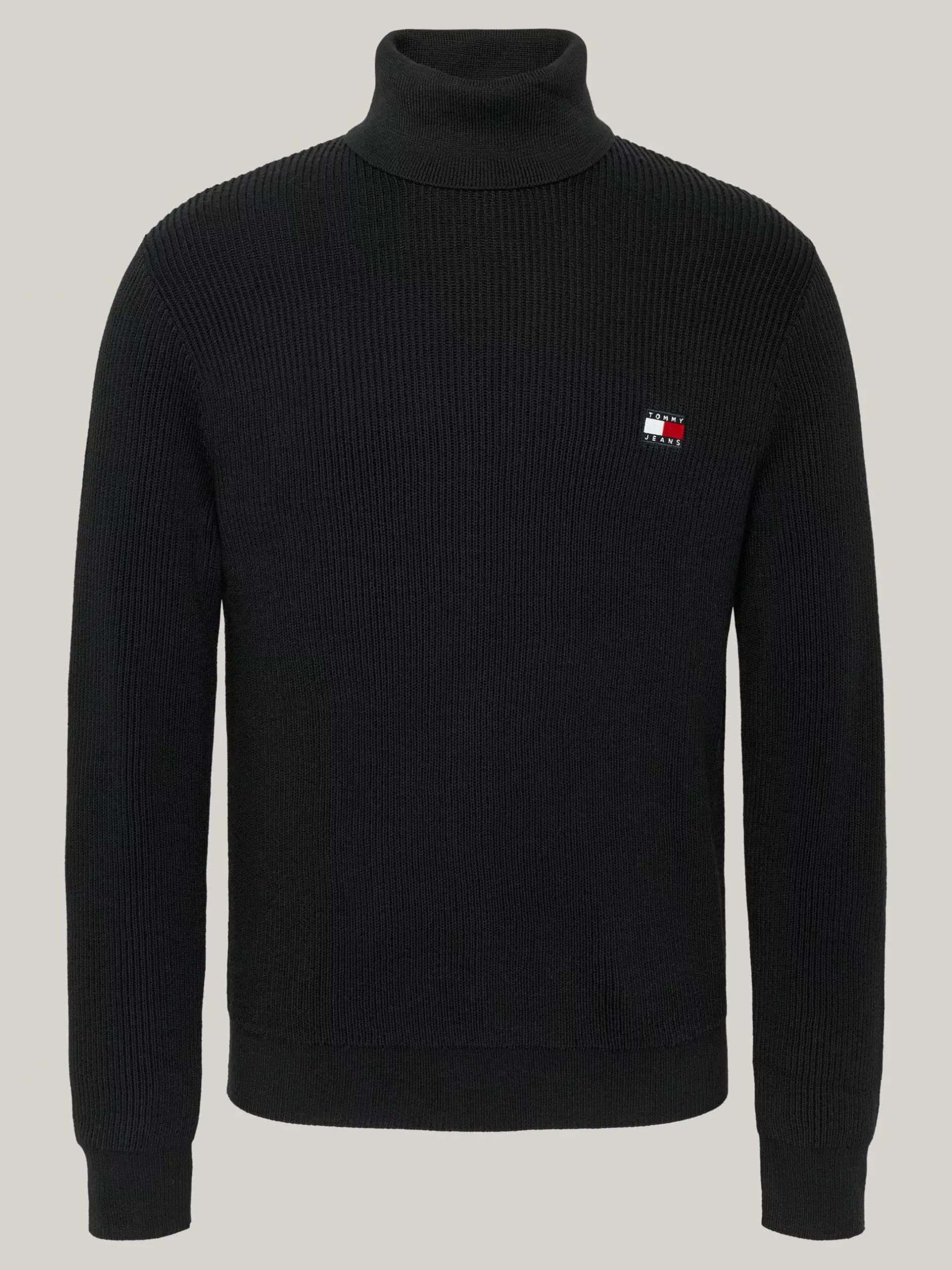 Swetry Z Golfem|Swetry*Tommy Hilfiger Golf O Wąskim Kroju Z Domieszką Wełny BLACK