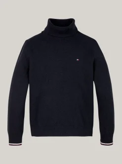 Dzianina*Tommy Hilfiger Golf Z Dzianiny O Drobnym Splocie DESERT SKY
