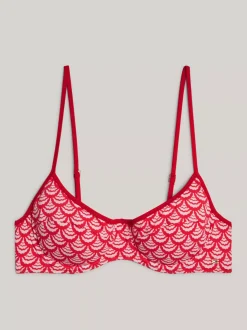 Stroje Kąpielowe*Tommy Hilfiger Góra Od Bikini O Fasonie Balkonetki Z Nadrukiem OVERSIZED GEO WAVE PRIMARY RED