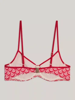 Stroje Kąpielowe*Tommy Hilfiger Góra Od Bikini O Fasonie Balkonetki Z Nadrukiem OVERSIZED GEO WAVE PRIMARY RED