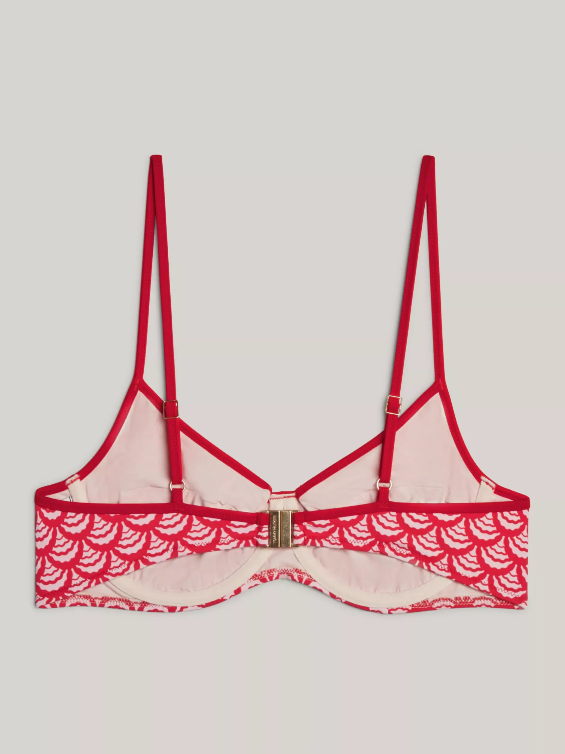 Stroje Kąpielowe*Tommy Hilfiger Góra Od Bikini O Fasonie Balkonetki Z Nadrukiem OVERSIZED GEO WAVE PRIMARY RED