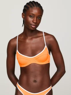 Stroje Kąpielowe*Tommy Hilfiger Góra Od Bikini TH Essential O Kroju Balkonetki DAYLIGHT ORANGE