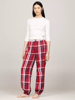 Stroje Domowe*Tommy Hilfiger Góra Od Piżamy TH Heritage ECRU