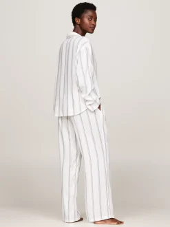 Koszule & Bluzki*Tommy Hilfiger Góra Od Piżamy TH Original THIN STRIPES IVORY
