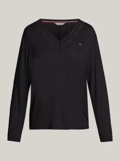 T-Shirty*Tommy Hilfiger Góra Od Piżamy Z Długim Rękawem BLACK