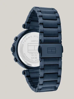 Zegarki*Tommy Hilfiger Granatowy Zegarek Z Kryształkami BLUE
