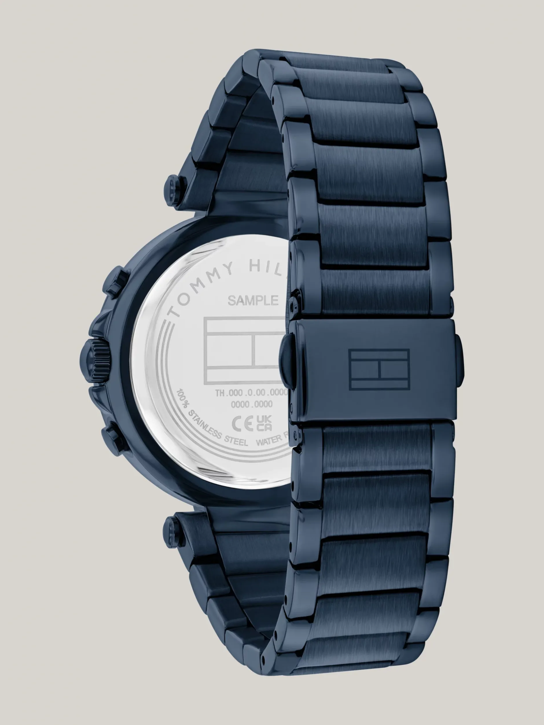 Zegarki*Tommy Hilfiger Granatowy Zegarek Z Kryształkami BLUE