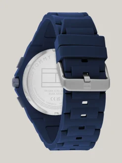 Zegarki*Tommy Hilfiger Granatowy Zegarek Z Silikonowym Paskiem BLUE