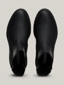Chelsea Boots|Botki*Tommy Hilfiger Gumowane Sztyblety Na Grubej Podeszwie BLACK