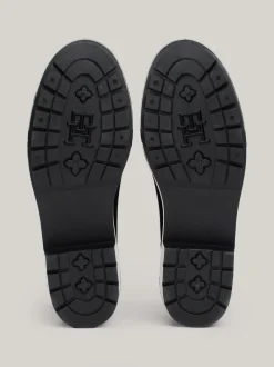 Botki*Tommy Hilfiger Gumowce Na Obcasie Klockowym BLACK