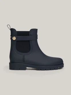 Botki*Tommy Hilfiger Gumowe Kalosze Z Podeszwą Z Protektorem SPACE BLUE