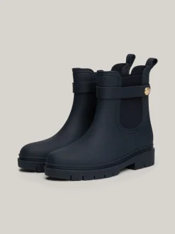 Botki*Tommy Hilfiger Gumowe Kalosze Z Podeszwą Z Protektorem SPACE BLUE