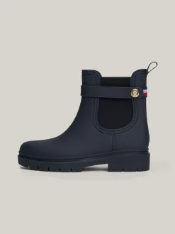 Botki*Tommy Hilfiger Gumowe Kalosze Z Podeszwą Z Protektorem SPACE BLUE