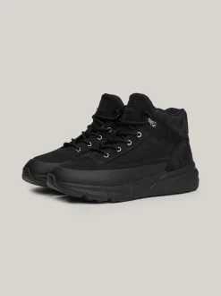 Sneakersy*Tommy Hilfiger Hybrydowe Botki Ze Skóry BLACK